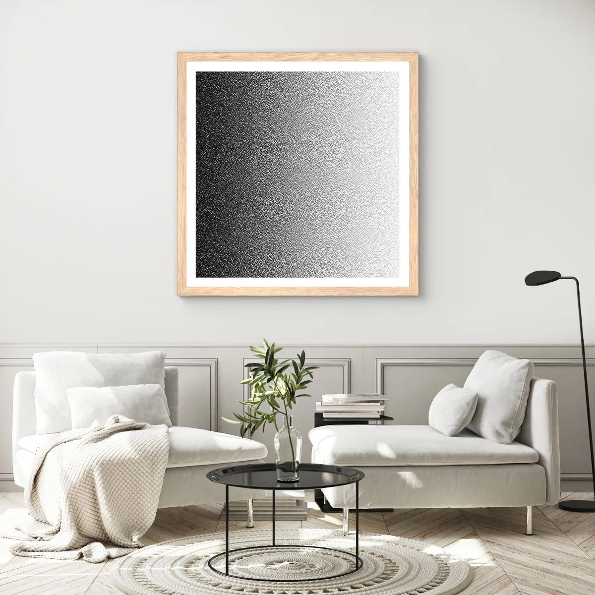 Affisch i ram av ljusek - Mot ljuset - 50x50 cm