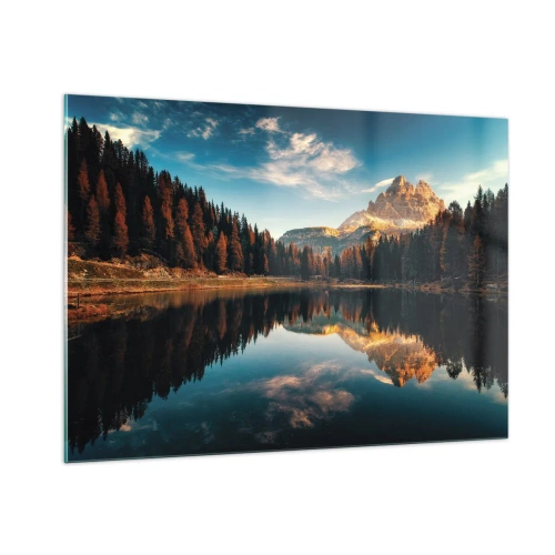 Glastavla - Bild på glas - Dubbelt landskap - 100x70 cm