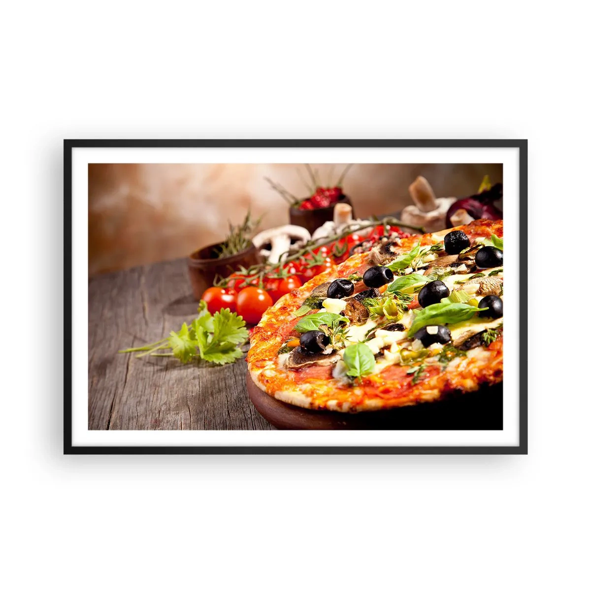 Affisch i svart ram - Ingredienser ur jorden - 91x61 cm