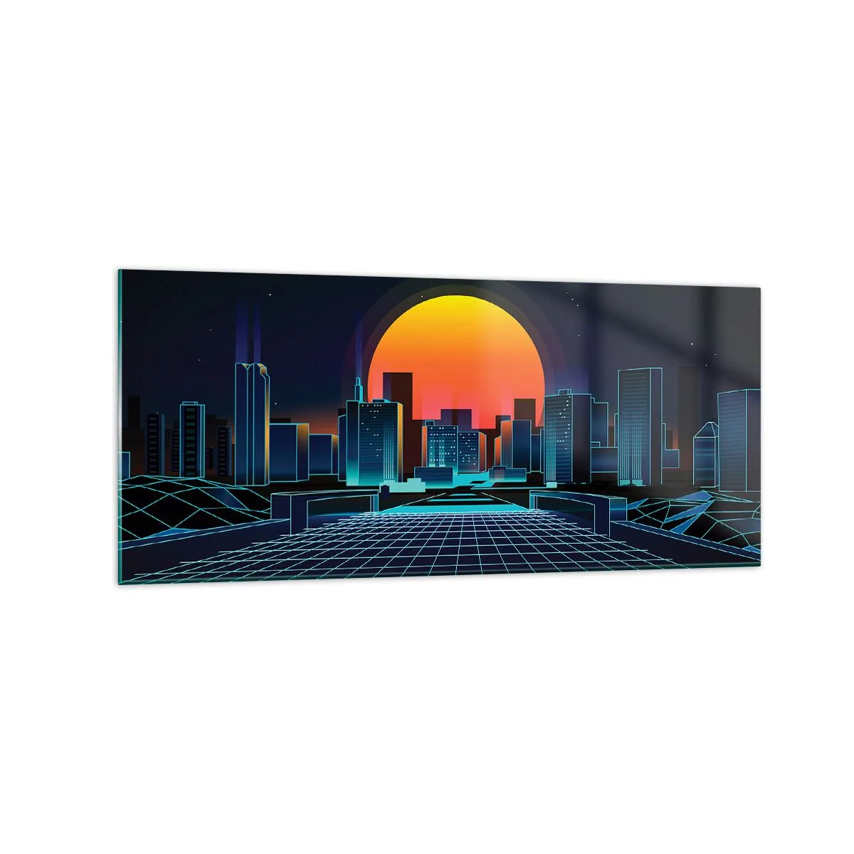 Glastavla - Bild på glas - Vill du fortfarande till verkligheten? - 120x50 cm