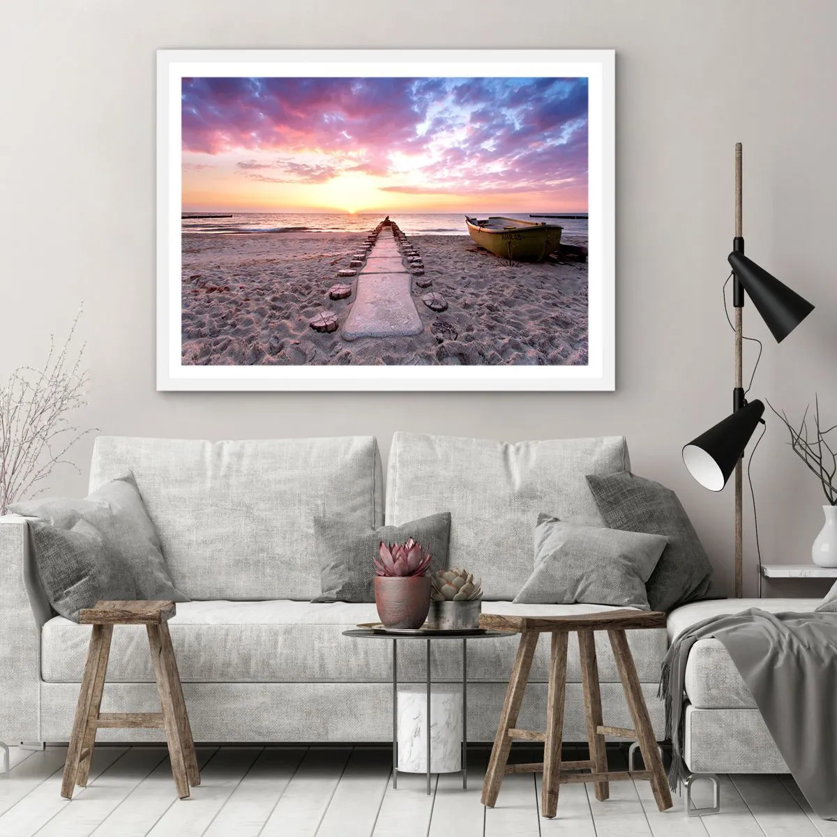 Affisch i vit ram - En stund av djup upplevelse - 91x61 cm