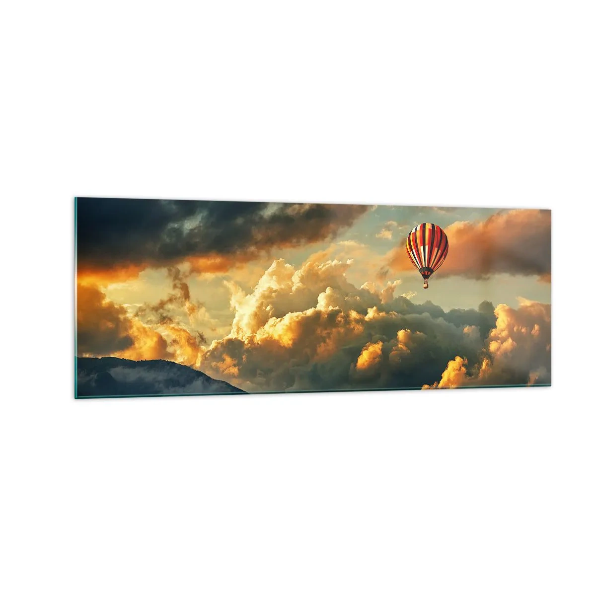 Glastavla - Bild på glas - Jag flyger för jag vill - 140x50 cm