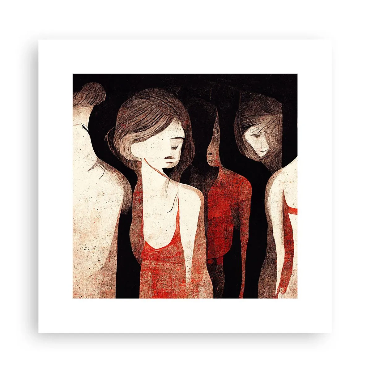 Affisch - Madonnor av mörker - 30x30 cm