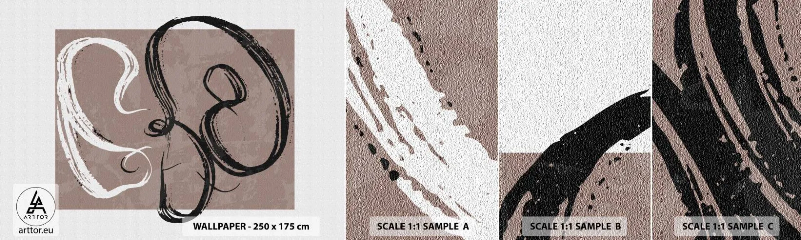 Provbit av självhäftande fototapet Deluxe Sticker - Komposition - sökande efter fullständighet - Minimalism, Bit, Abstraktion - 100x30 cm