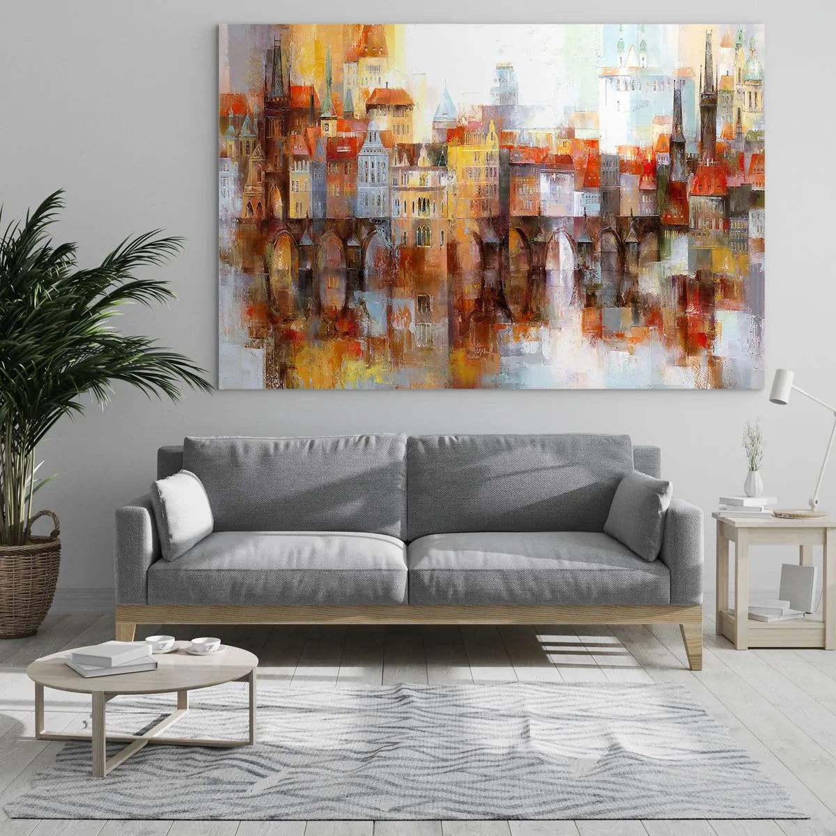 Glastavla - Bild på glas - Vackert under bron - 100x70 cm