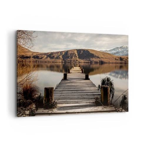 Canvastavla - Bild på duk - Ett landskap i tystnad - 120x80 cm