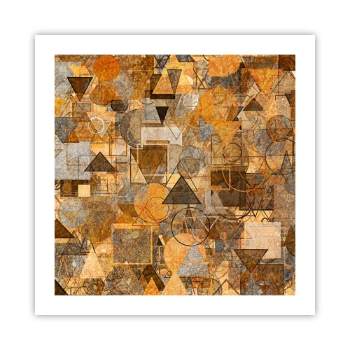 Affisch - Värld infattad i form - 50x50 cm