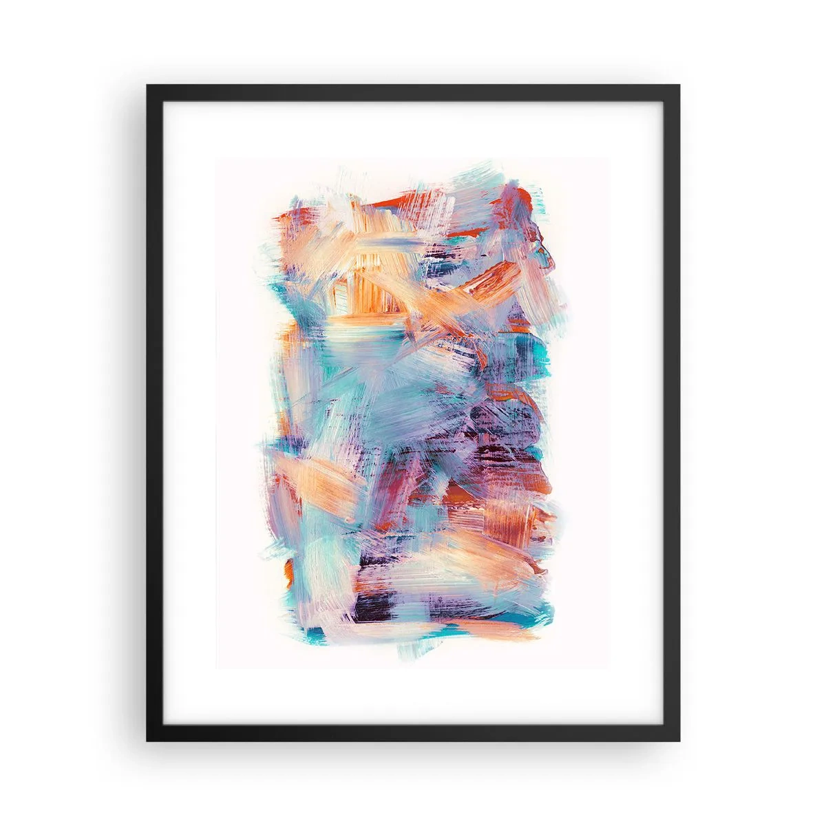 Affisch i svart ram - Färgglad röra - 40x50 cm