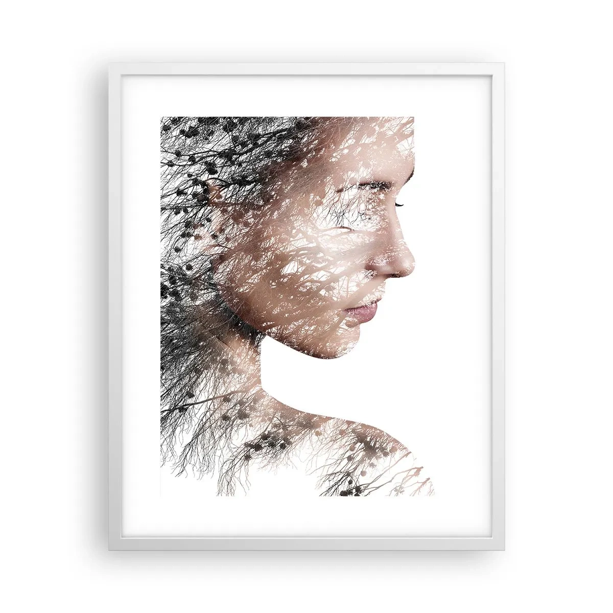 Affisch i vit ram - Skogens ande - 40x50 cm