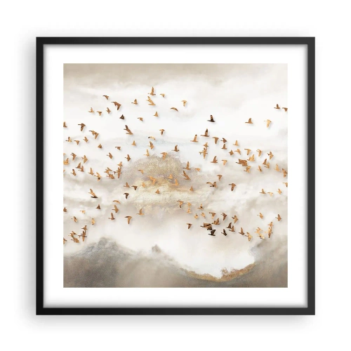 Affisch i svart ram - Det är dags... - 50x50 cm