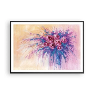 Affisch i svart ram - Rosfontän - 100x70 cm