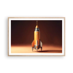 Affisch i ram av ljusek - Det börjar med en dröm - 91x61 cm