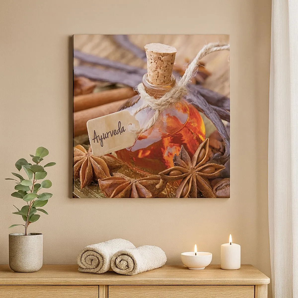 Canvastavla - Bild på duk - Mot kroppens och själens enighet - 30x30 cm