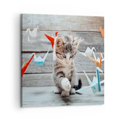 Canvastavla - Bild på duk - Första lektionen - 60x60 cm