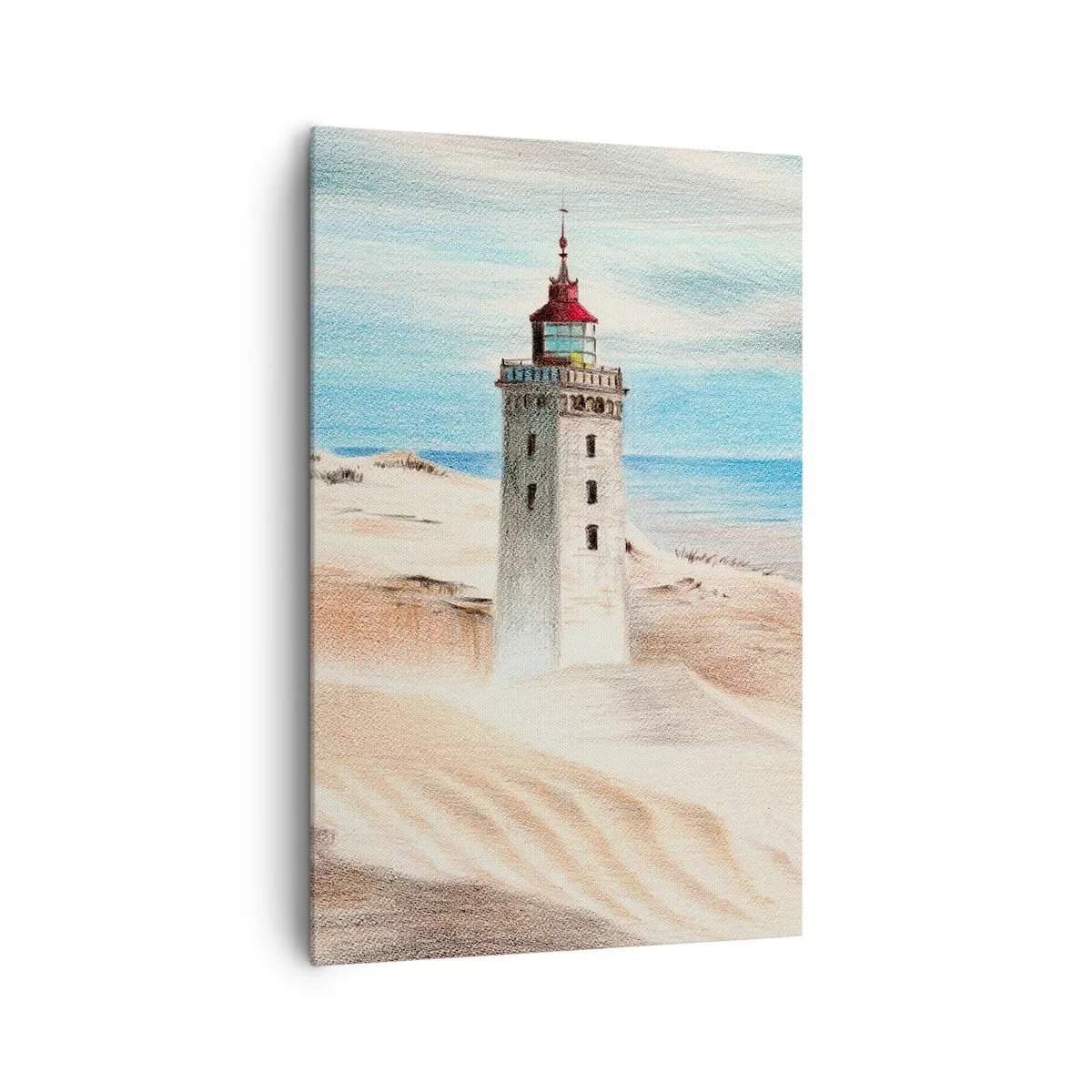Canvastavla - Bild på duk - Tittar alltid i havet - 80x120 cm