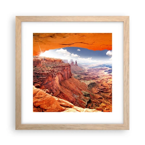 Affisch i ram av ljusek - Skapat av naturen - 30x30 cm