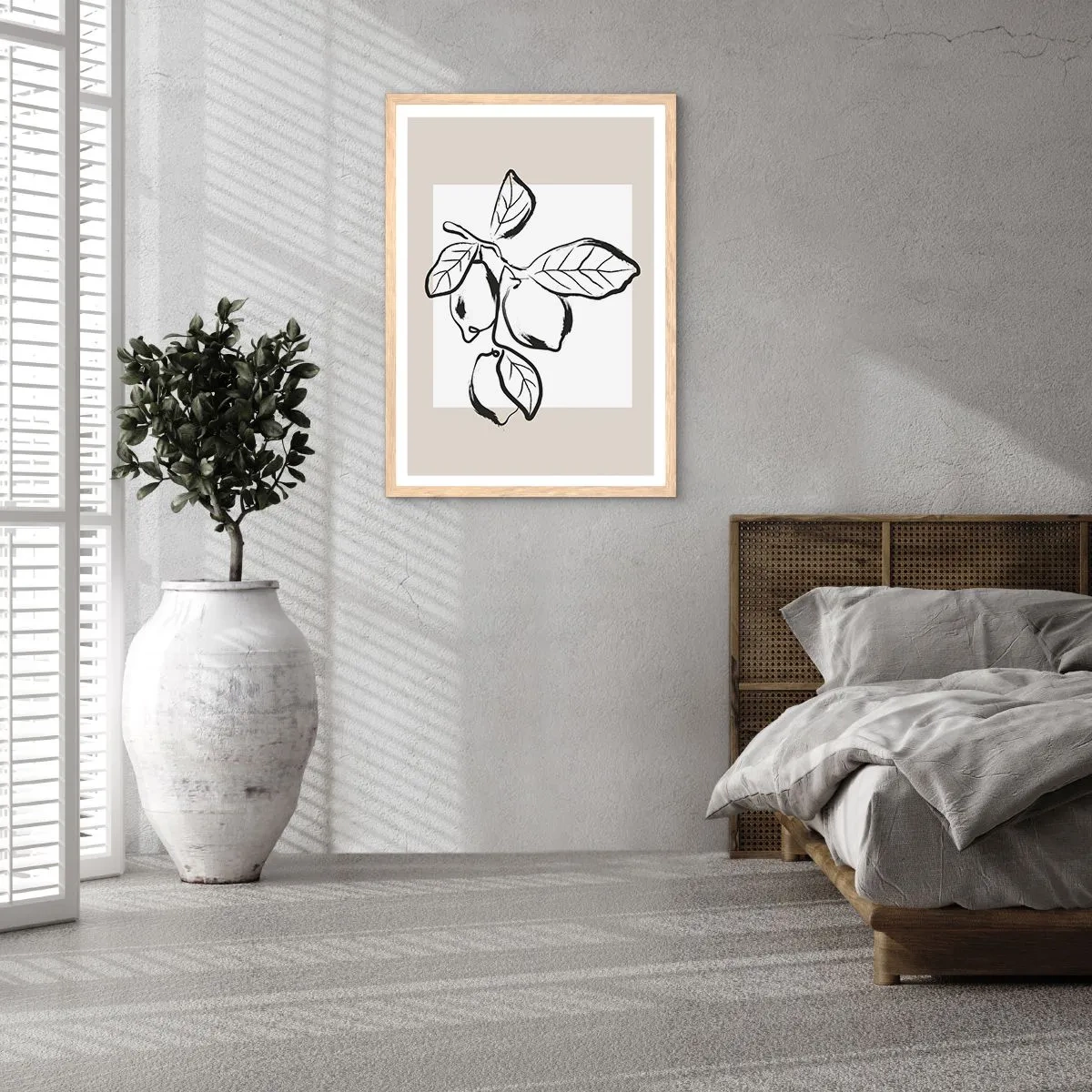 Affisch i ram av ljusek - Där citronen mognar... - 61x91 cm