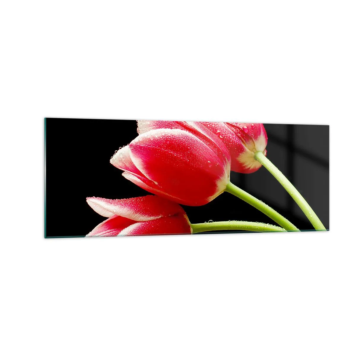 Glastavla - Bild på glas - Ett löfte om en ren kärlek - 140x50 cm