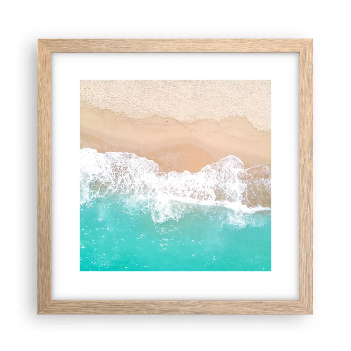 Affisch i ram av ljusek - Smekande beröring - 30x30 cm