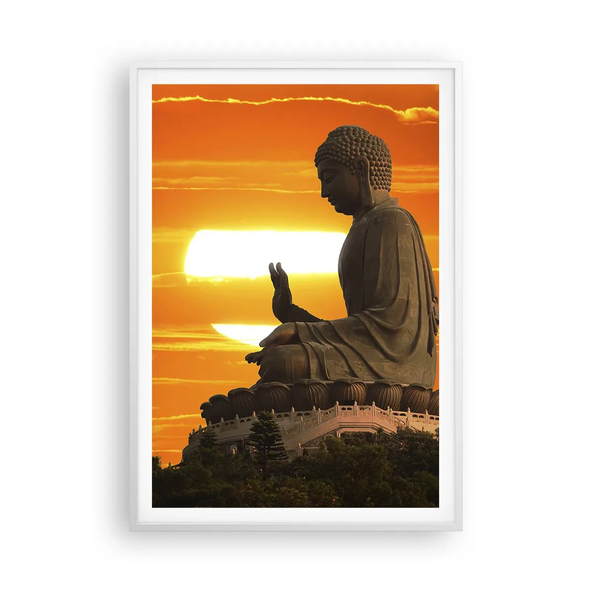 Affisch i vit ram - Utan rädsla för världen - 70x100 cm