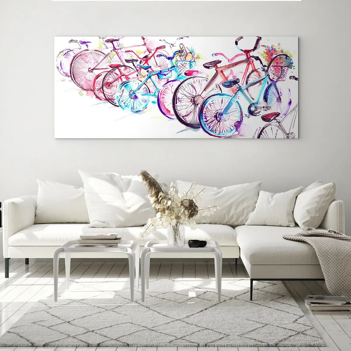 Glastavla - Bild på glas - Antimotoklubbens träff - 100x40 cm
