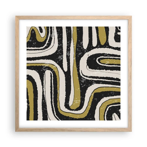 Affisch i ram av ljusek - Komposition: stråk och gränder - 50x50 cm