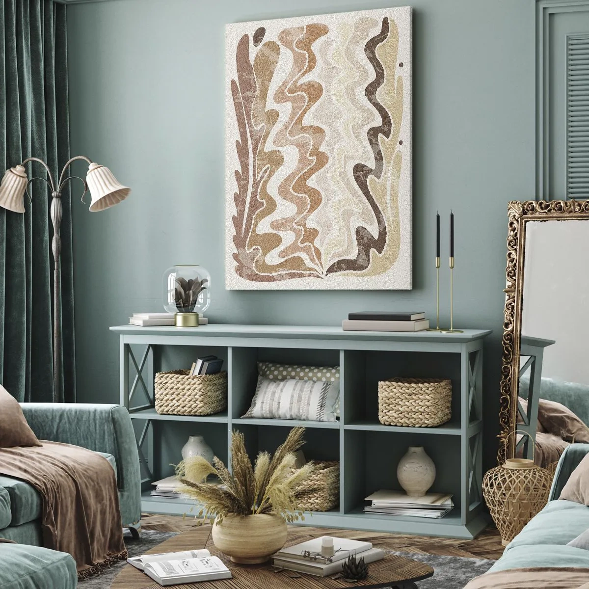 Canvastavla - Bild på duk - Bra energi - bra känslor - 55x100 cm