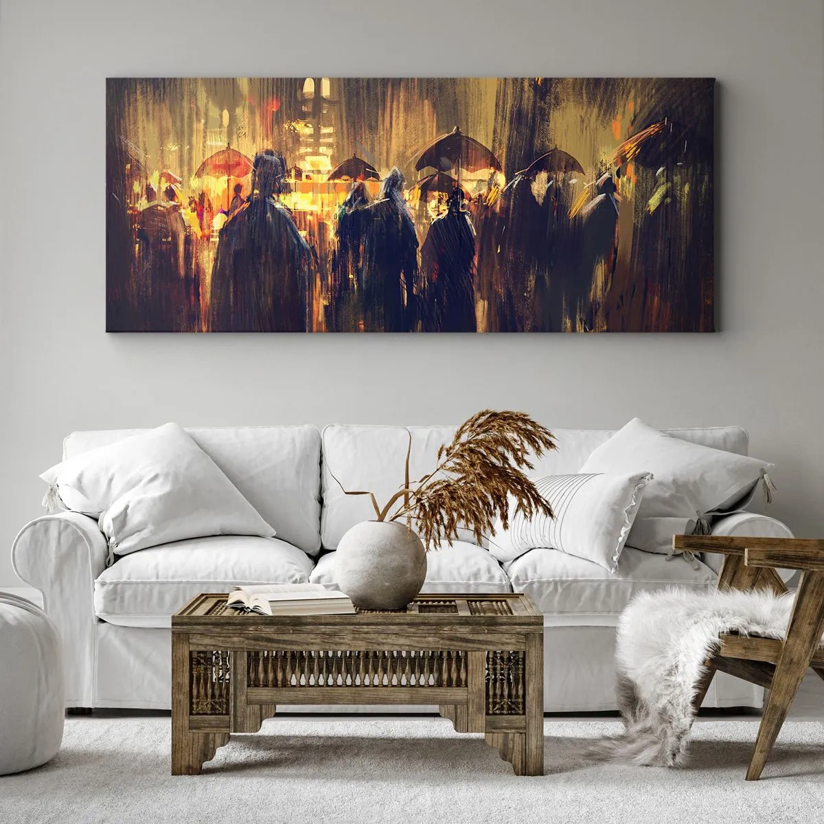 Canvastavla - Bild på duk - Regnbekännare - 160x50 cm