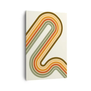 Canvastavla - Bild på duk - Zig-zack mot målet - 80x120 cm