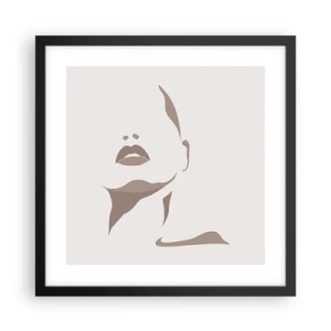 Affisch i svart ram - Skapad av ljus och skugga - 40x40 cm