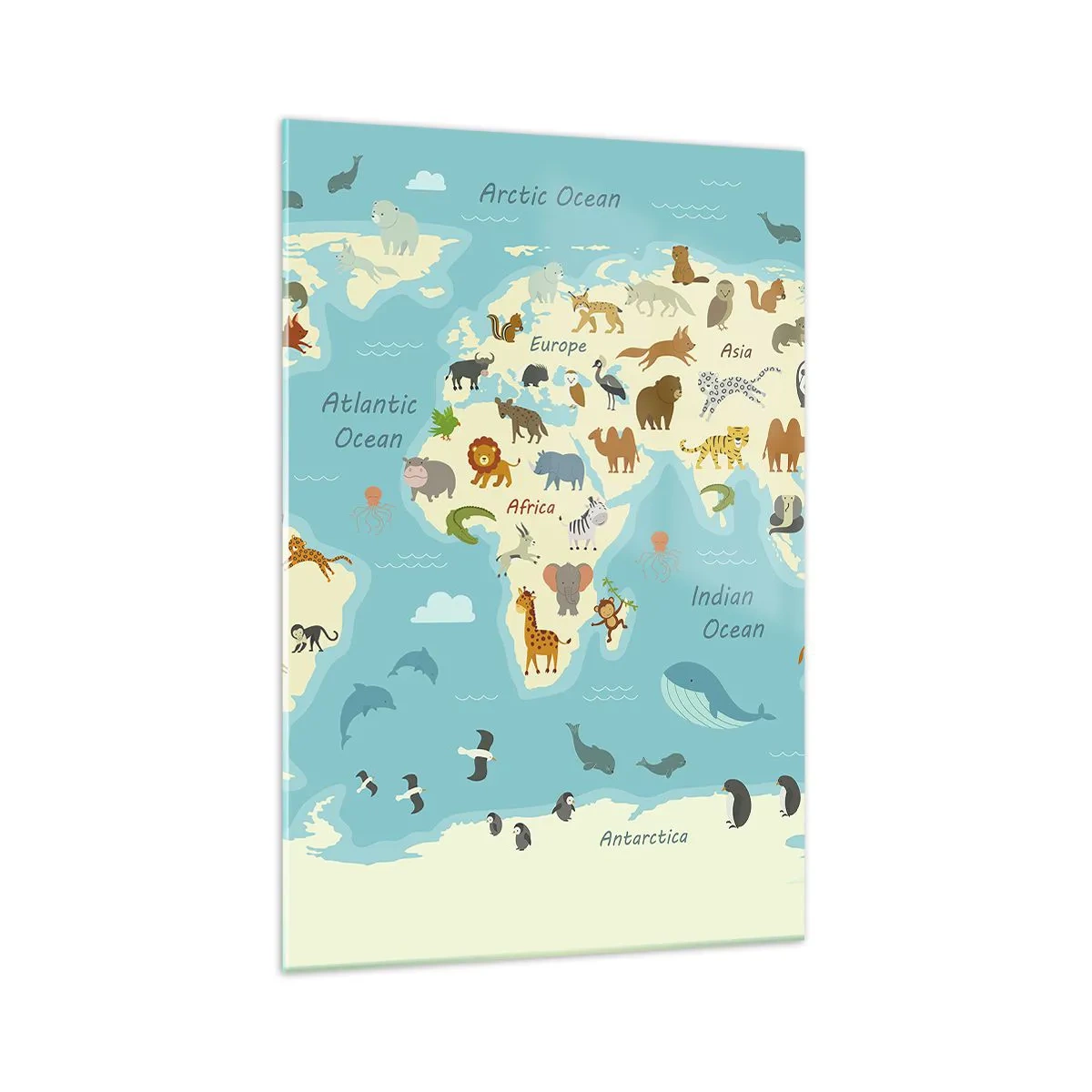 Glastavla - Bild på glas - Goda grannar - 70x100 cm