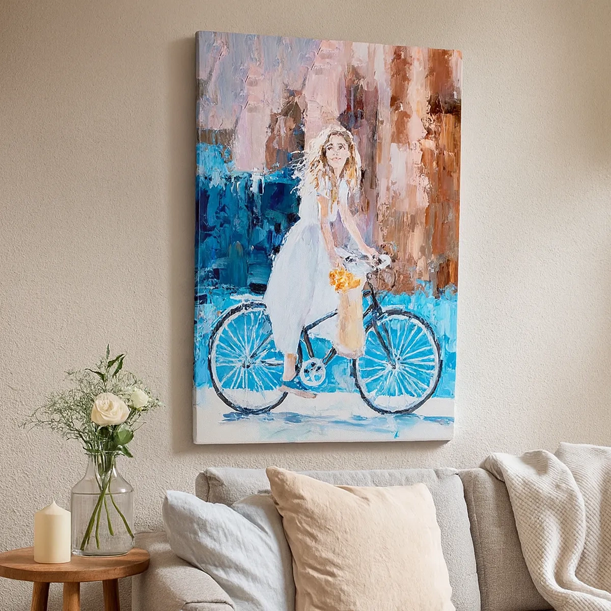 Canvastavla - Bild på duk - Glädje på morgonen - 50x70 cm