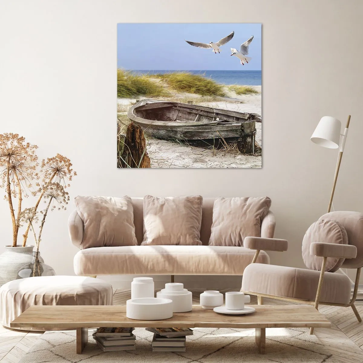 Canvastavla - Bild på duk - Doppade i vinden - 50x50 cm