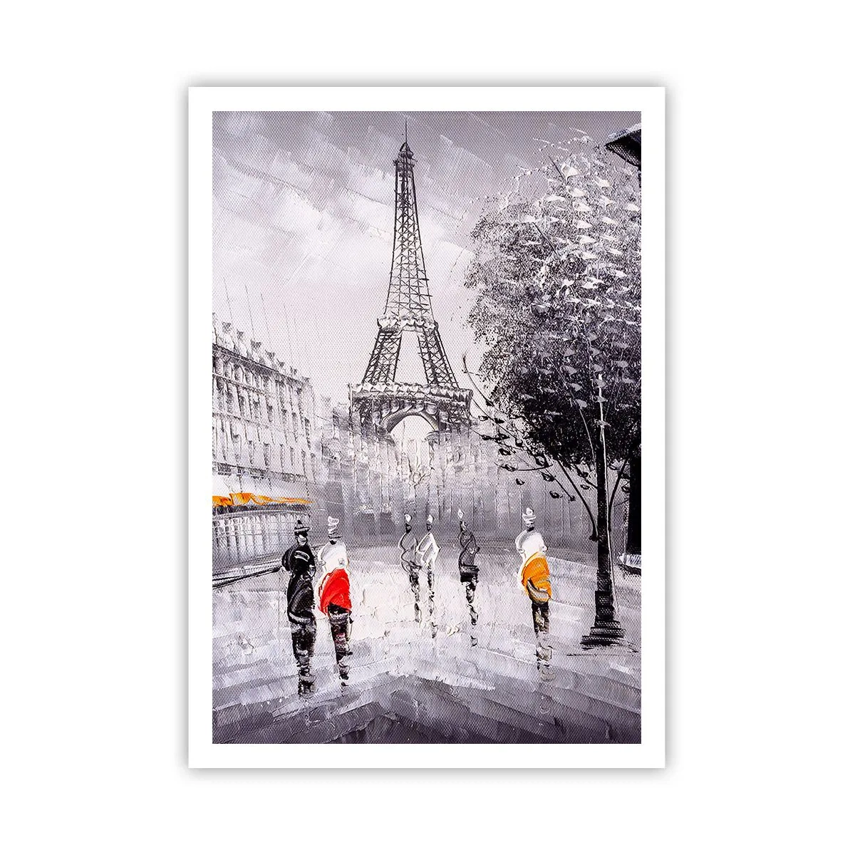 Affisch - Promenad i Paris - 70x100 cm