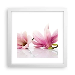 Affisch i vit ram - Lätta som vårkänslan - 30x30 cm