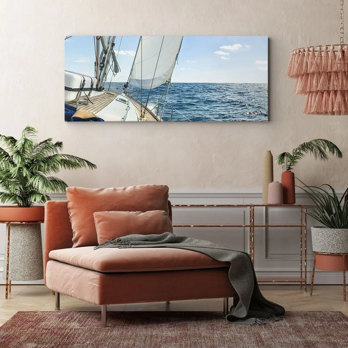 Canvastavla - Bild på duk - Heja äventyret - 140x50 cm