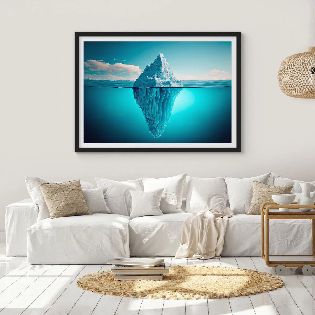 Affisch i svart ram - Isdrottning - 70x50 cm