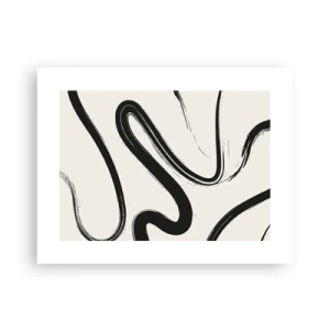 Affisch - Svart och vit elegans - 40x30 cm