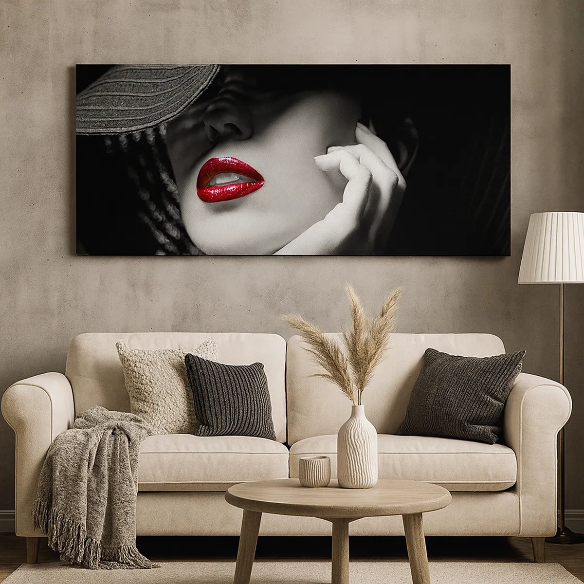 Canvastavla - Bild på duk - En studie i scharlakansröd - 30x30 cm