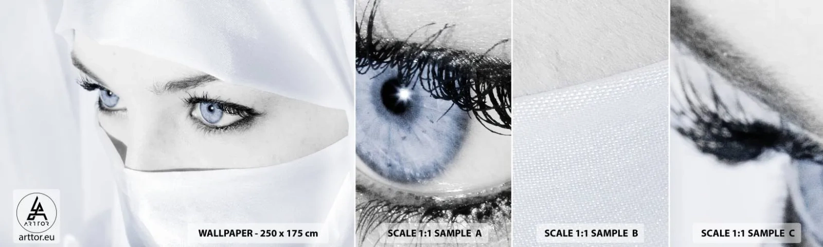 Fototapet Prov Standard Eco - Direkt från 1000 och en natt - Kvinna, Ögon, Kultur - 100x30 cm