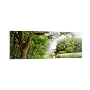 Glastavla - Bild på glas - Et in Arcadia ego - 90x30 cm