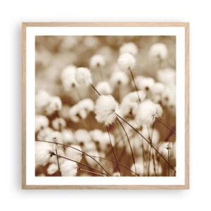 Affisch i ram av ljusek - Fluffig åkermark - 60x60 cm