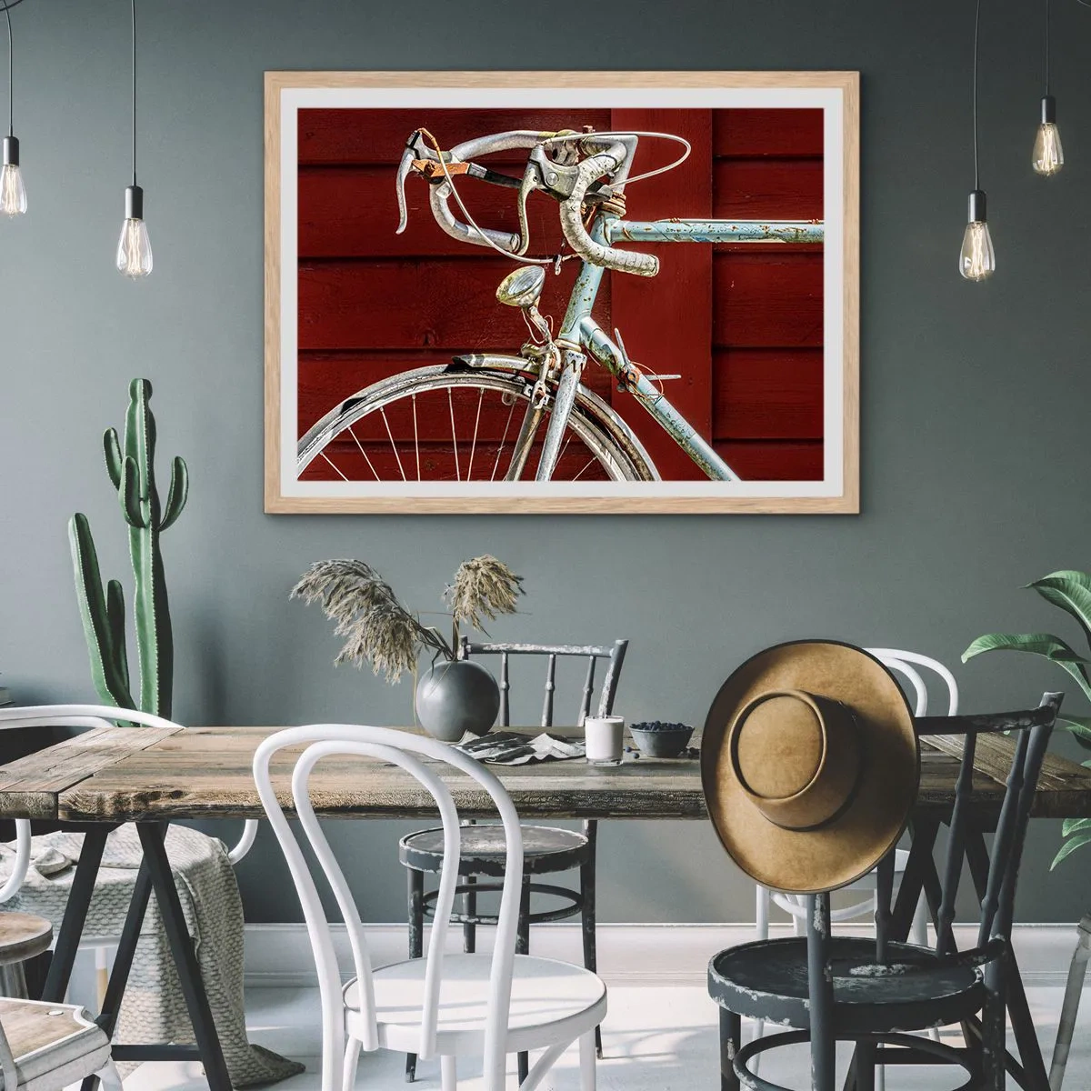 Affisch i ram av ljusek - Skapad för segrar - 40x30 cm