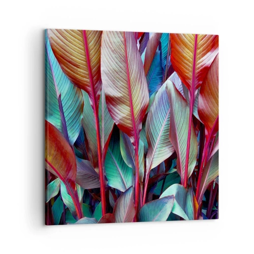 Canvastavla - Bild på duk - En färgglad tätskog - 60x60 cm