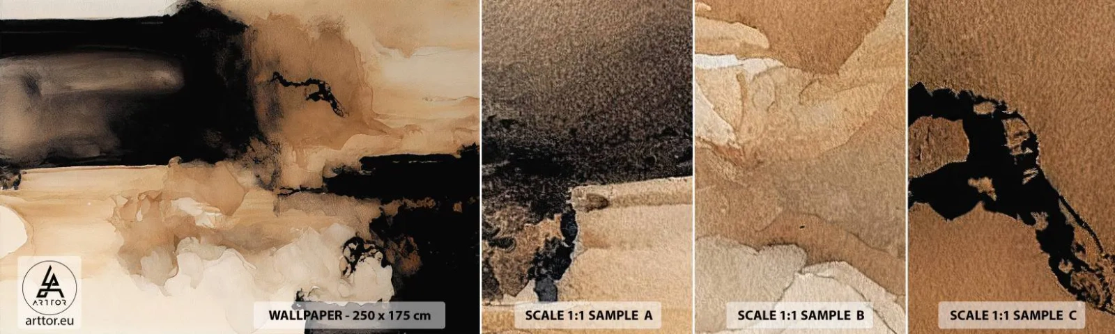 Fototapet Prov Standard Eco - Intrigerande abstraktion - Abstraktion, Rök, Minimalistisk - 100x30 cm