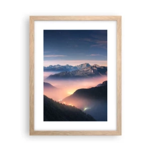 Affisch i ram av ljusek - Ljus i dalarna - 30x40 cm