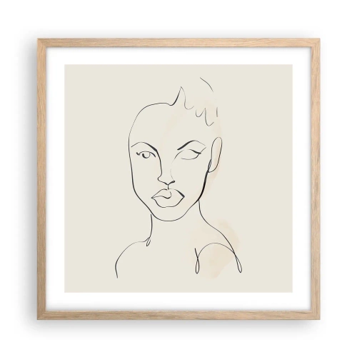 Affisch i ram av ljusek - Sensualitetens kontur - 50x50 cm