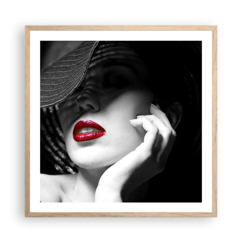 Affisch i ram av ljusek - En studie i scharlakansröd - 60x60 cm