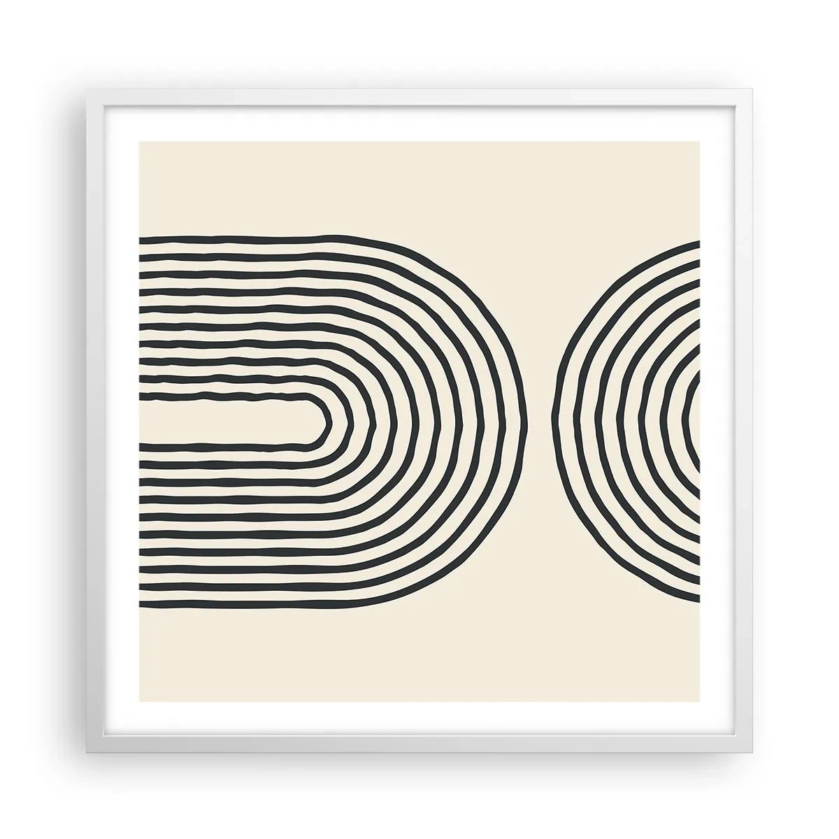 Affisch i vit ram - Om en stund... - 60x60 cm