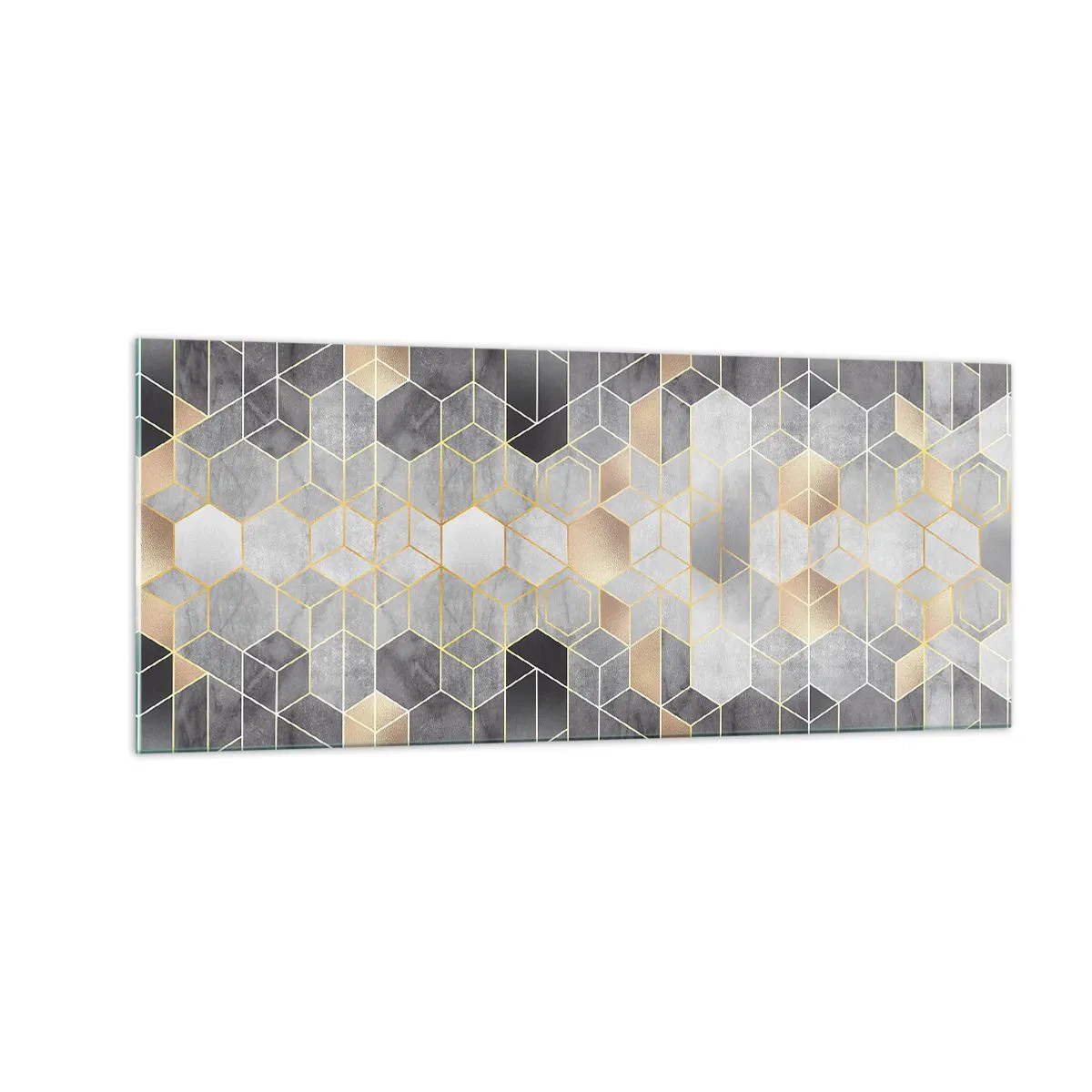 Glastavla - Bild på glas - Diamantkomposition - 100x40 cm